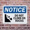 Signmission Do Not Climb On Rocks, 10 in W x Rectangle, Plastic OS-2PACK-NS-P-710-L-11105 - alternate 6